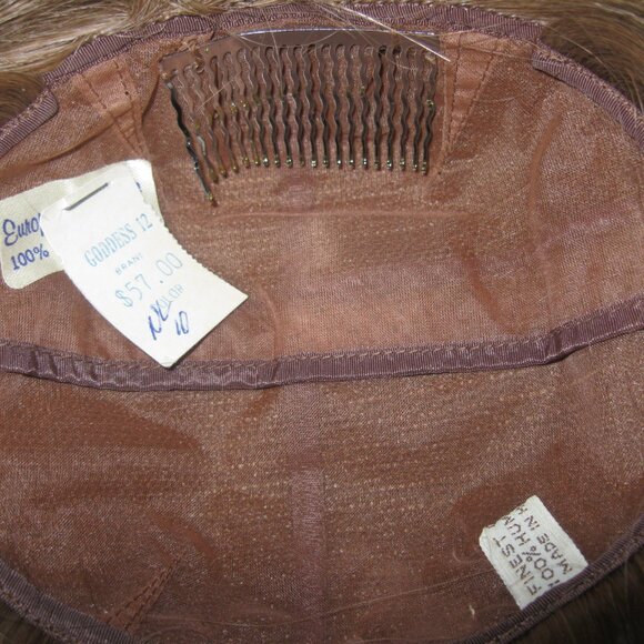 Vintage 100% Human Hair Fall from the 1970's -#10 Light Brown NEW with tags - Picture 3 of 13
